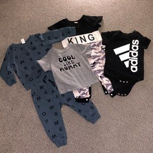 12m Baby Bundle Adidas King Cool Like Mommy Awesome Sweatpant Set